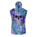 MICROFIBER PONCHO - 11PO SKULL LILAC // LastChance