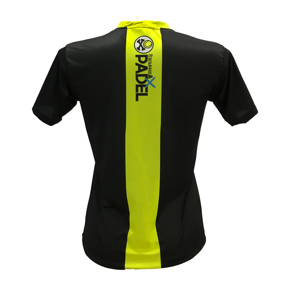 TECHNICAL TSHIRT WOMEN BLACK YELLOW LOGO // LastChance 